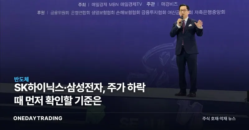 SK하이닉스·삼성전자, 주가 하락 때 먼저 확인할 기준은