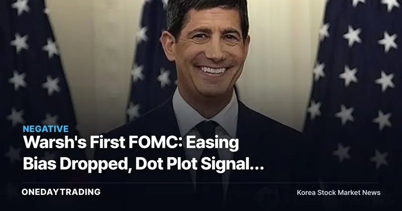Warsh's First FOMC: Easing Bias Dropped, Dot Plot Signals a Hike This Year — How to Trade Rate-Sensitive Stocks