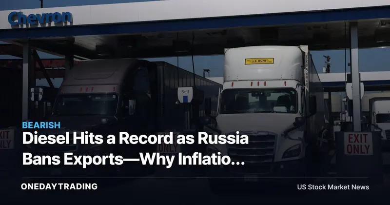 Diesel Hits a Record as Russia Bans Exports—Why Inflation Risk Is Back