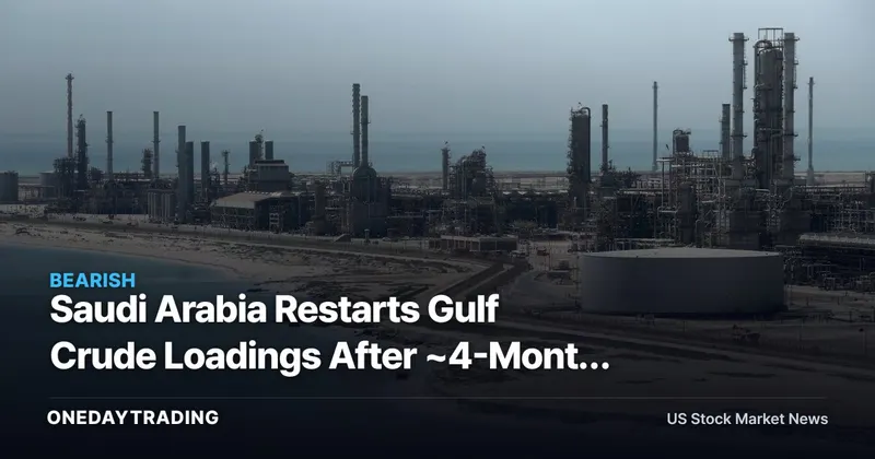 Saudi Arabia Restarts Gulf Crude Loadings After ~4-Month Halt: What It Means for Oil (XOM, CVX, CL=F)