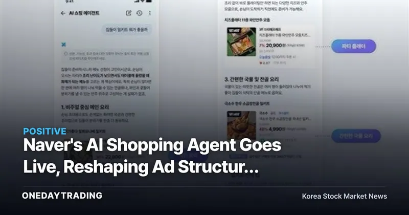 Naver's AI Shopping Agent Goes Live, Reshaping Ad Structure After a Four-Month Beta