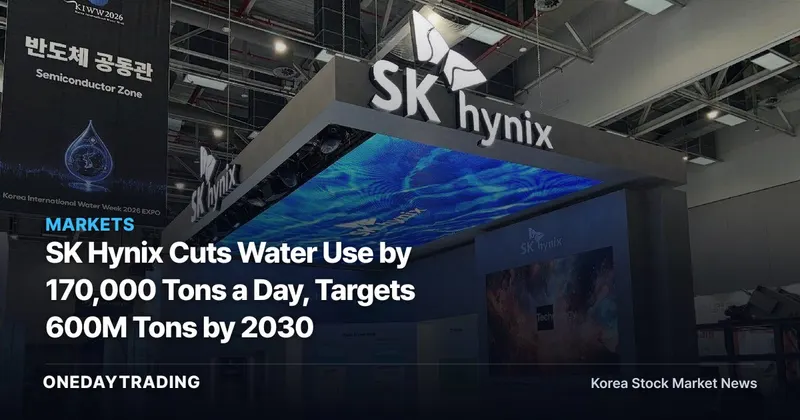 SK Hynix Cuts Water Use by 170,000 Tons a Day, Targets 600M Tons by 2030