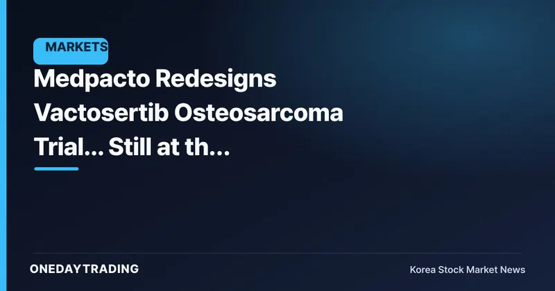 Medpacto Redesigns Vactosertib Osteosarcoma Trial... Still at the 'Application' Stage, Not Approval