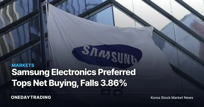 Samsung Electronics Preferred Tops Net Buying, Falls 3.86%