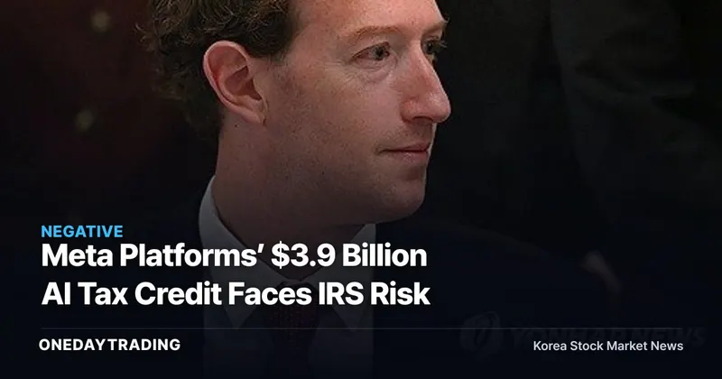 Meta Platforms’ $3.9 Billion AI Tax Credit Faces IRS Risk