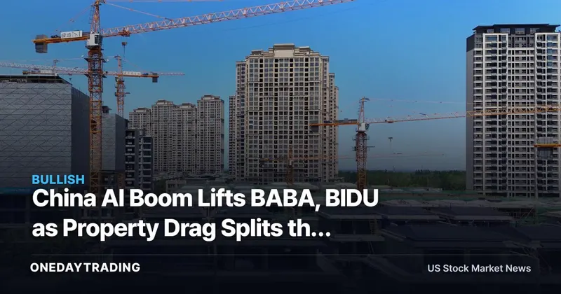 China AI Boom Lifts BABA, BIDU as Property Drag Splits the Tape