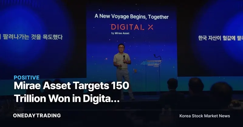 Mirae Asset Targets 150 Trillion Won in Digital Assets... Profitability Turnaround Is Key