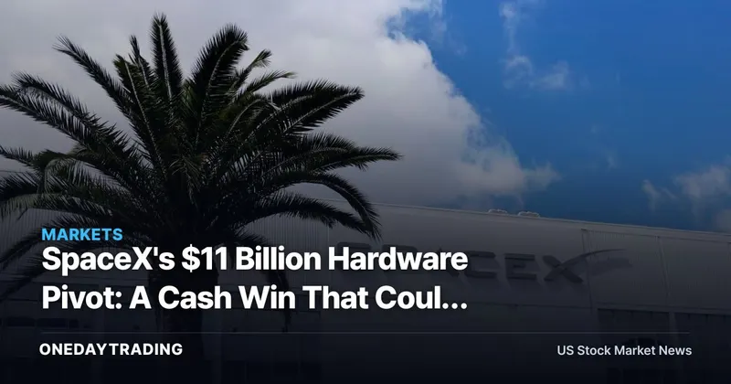 SpaceX's $11 Billion Hardware Pivot: A Cash Win That Could Cap Its AI Moat