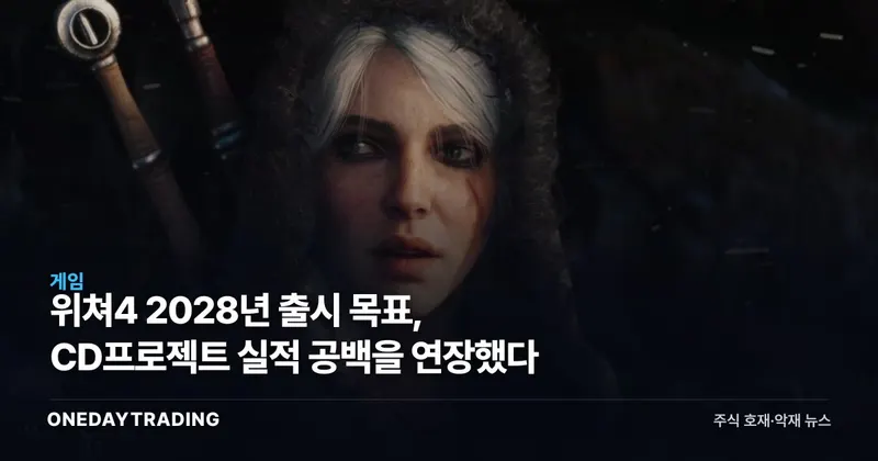 위쳐4 2028년 출시 목표, CD프로젝트 실적 공백을 연장했다