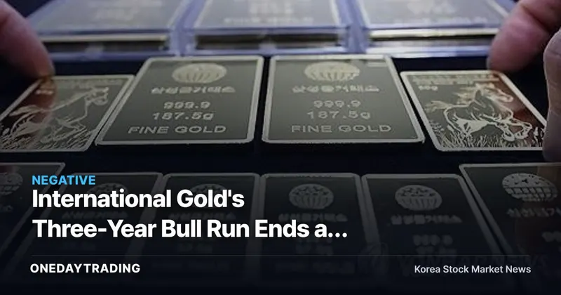 International Gold's Three-Year Bull Run Ends as Price Breaks Below $4,000 an Ounce — What It Means for Investors