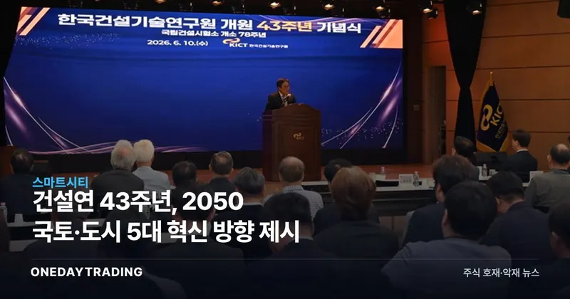 건설연 43주년, 2050 국토·도시 5대 혁신 방향 제시