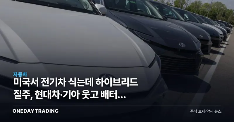 미국서 전기차 식는데 하이브리드 질주, 현대차·기아 웃고 배터리 3사 촉각