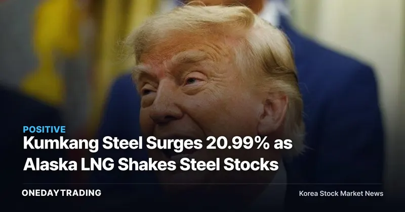 Kumkang Steel Surges 20.99% as Alaska LNG Shakes Steel Stocks