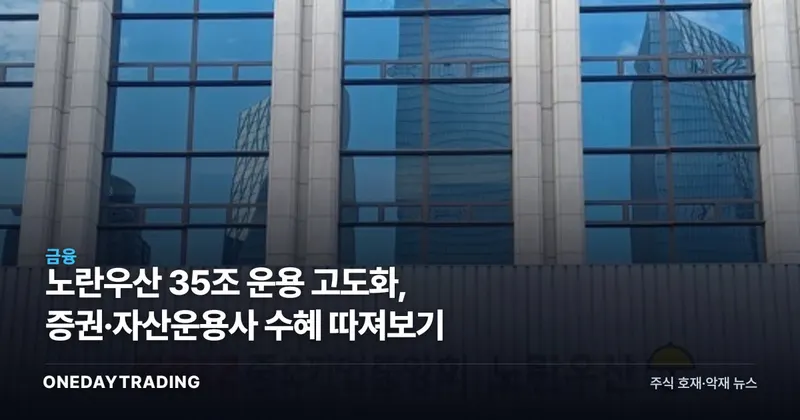 노란우산 35조 운용 고도화, 증권·자산운용사 수혜 따져보기