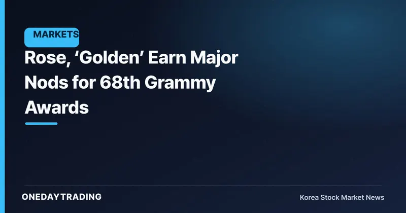 Rose, ‘Golden’ Earn Major Nods for 68th Grammy Awards