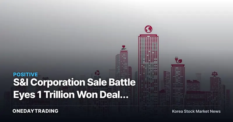 S&I Corporation Sale Battle Eyes 1 Trillion Won Deal, Topping 700 Billion Won