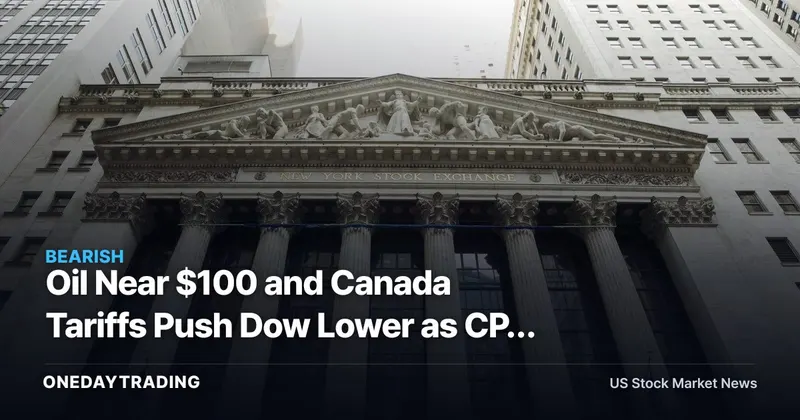 Oil Near $100 and Canada Tariffs Push Dow Lower as CPI Tests Fed Hike Bets