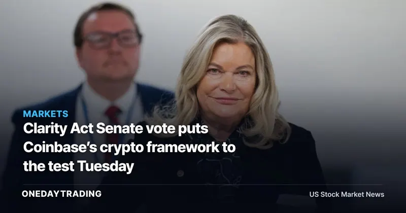 Clarity Act Senate vote puts Coinbase’s crypto framework to the test Tuesday