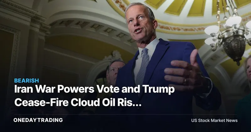 Iran War Powers Vote and Trump Cease-Fire Cloud Oil Risk Premium: XOM, CVX, LMT in Focus