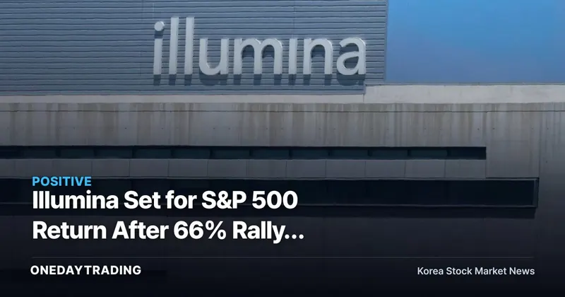 Illumina Set for S&P 500 Return After 66% Rally; Earnings in Focus