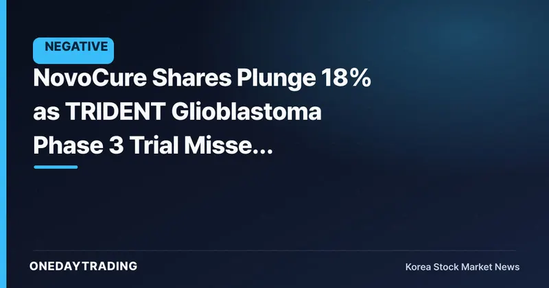 NovoCure Shares Plunge 18% as TRIDENT Glioblastoma Phase 3 Trial Misses Primary Endpoint