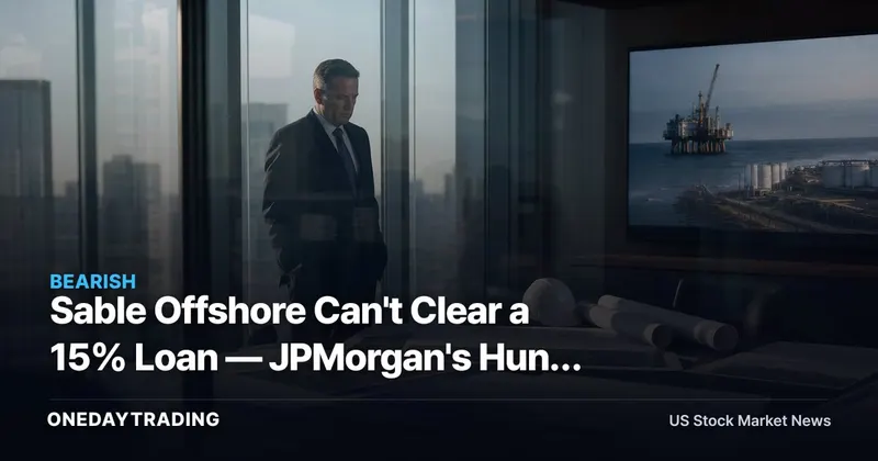 Sable Offshore Can't Clear a 15% Loan — JPMorgan's Hung Deal Exposes Energy Credit Risk