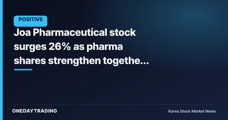 Joa Pharmaceutical stock surges 26% as pharma shares strengthen together and search volume spikes