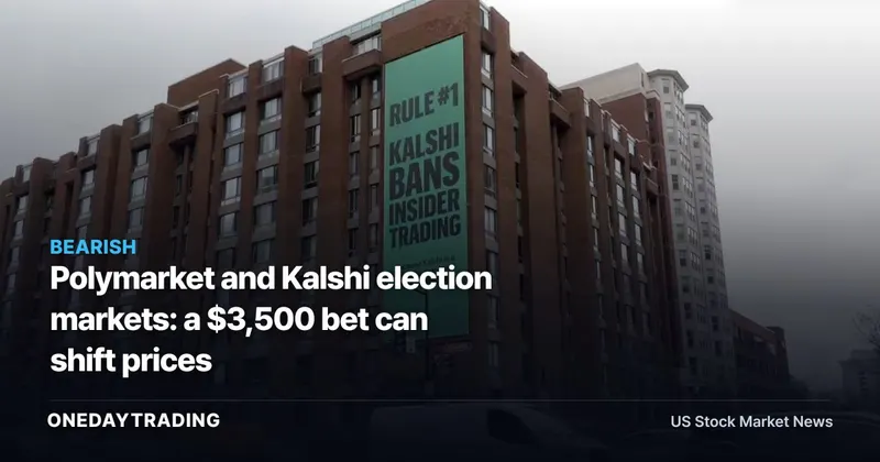 Polymarket and Kalshi election markets: a $3,500 bet can shift prices
