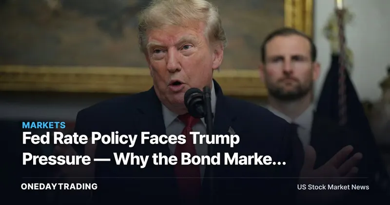 Fed Rate Policy Faces Trump Pressure — Why the Bond Market Needs More Than Politics