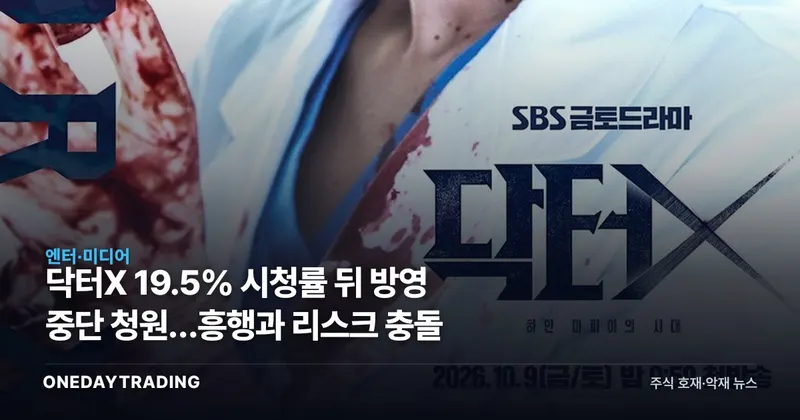 닥터X 19.5% 시청률 뒤 방영 중단 청원…흥행과 리스크 충돌