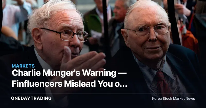 Charlie Munger's Warning — Finfluencers Mislead You on Purpose, and the Real Formula for Wealth