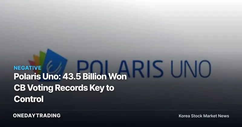 Polaris Uno: 43.5 Billion Won CB Voting Records Key to Control