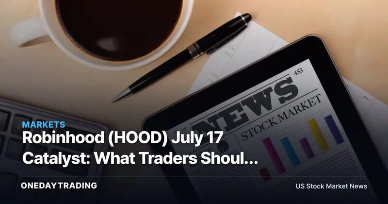 Robinhood (HOOD) July 17 Catalyst: What Traders Should Watch in Q2 Earnings