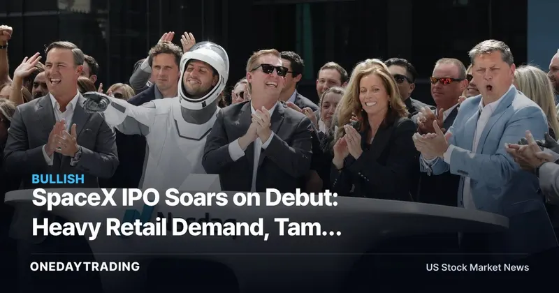 SpaceX IPO Soars on Debut: Heavy Retail Demand, Tame Volatility — What Space Stocks RKLB, ASTS Signal Next