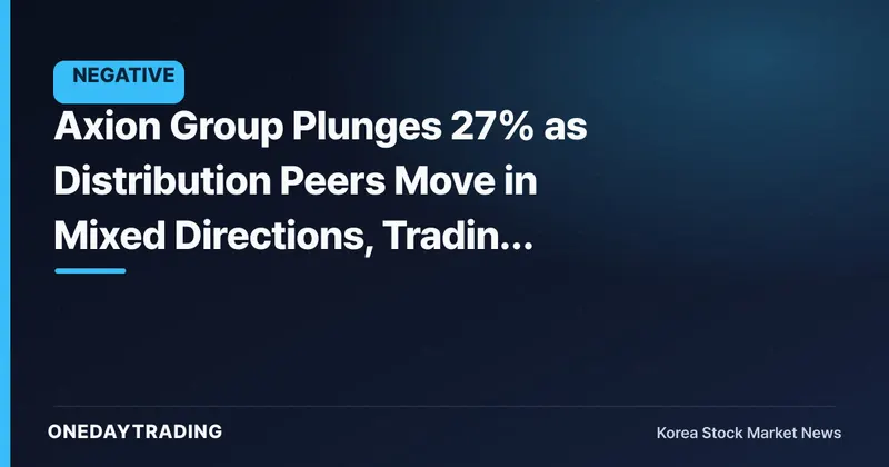 Axion Group Plunges 27% as Distribution Peers Move in Mixed Directions, Trading Volume Surges