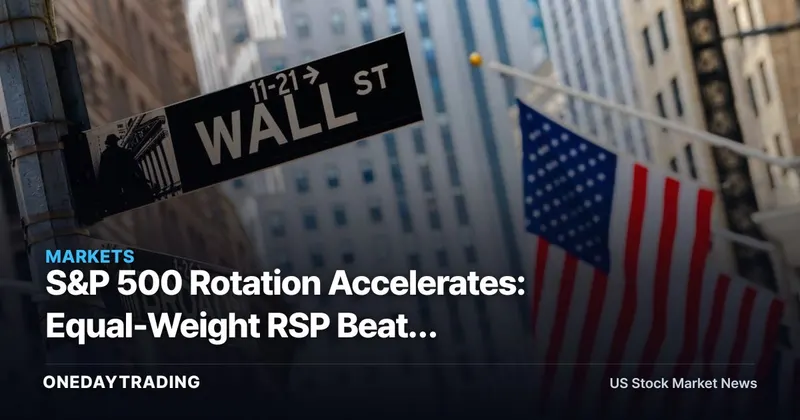 S&P 500 Rotation Accelerates: Equal-Weight RSP Beats Cap-Weight SPY by Most in Six Years