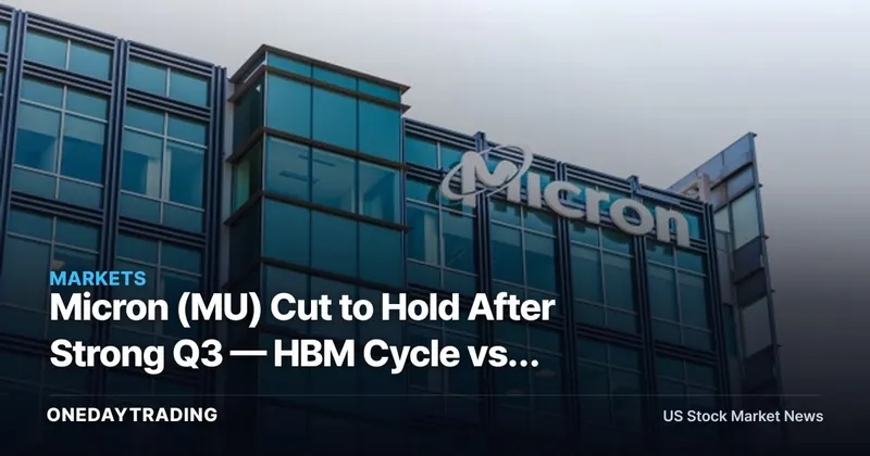 Micron (MU) Cut to Hold After Strong Q3 — HBM Cycle vs. Valuation