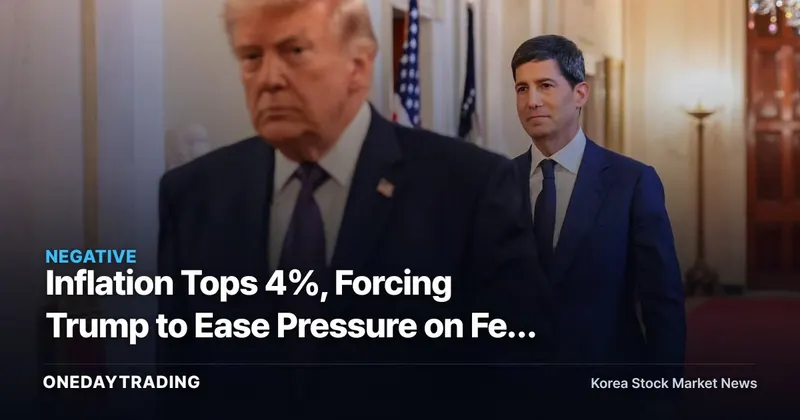 Inflation Tops 4%, Forcing Trump to Ease Pressure on Fed Chair Warsh — What It Means for Korean Equities