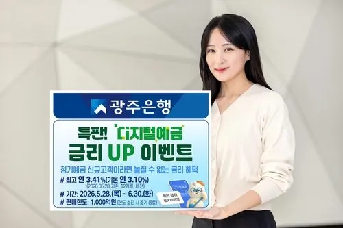광주은행 디지털예금 특판 금리 3.41%, 비대면 정기예금 갈아타기 체크포인트