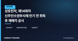 성호전자, 제14회차 신주인수권부사채 만기 전 취득 후 재매각 공시