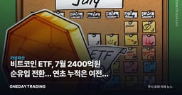 비트코인 ETF, 7월 2400억원 순유입 전환… 연초 누적은 여전히 7조원 마이너스