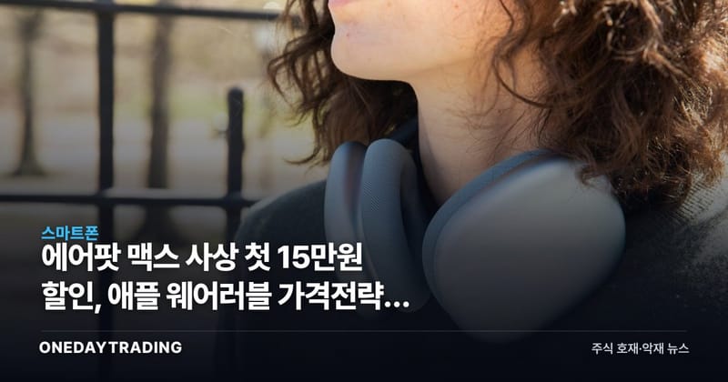 에어팟 맥스 사상 첫 15만원 할인, 애플 웨어러블 가격전략의 신호