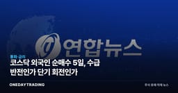 코스닥 외국인 순매수 5일, 수급 반전인가 단기 회전인가