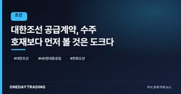 대한조선 공급계약, 수주 호재보다 먼저 볼 것은 도크다