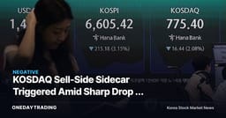 KOSDAQ Sell-Side Sidecar Triggered Amid Sharp Drop — Why Program Sell Orders Were Frozen for Five Minutes