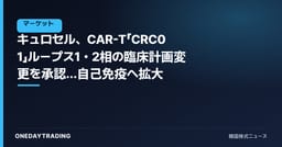 キュロセル、CAR-T「CRC01」ループス1・2相の臨床計画変更を承認…自己免疫へ拡大
