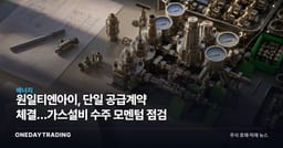 원일티엔아이, 단일 공급계약 체결…가스설비 수주 모멘텀 점검