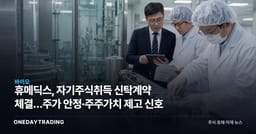 휴메딕스, 자기주식취득 신탁계약 체결…주가 안정·주주가치 제고 신호