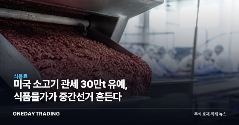 미국 소고기 관세 30만t 유예, 식품물가가 중간선거 흔든다