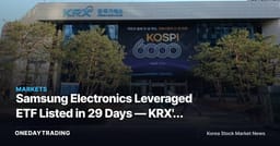 Samsung Electronics Leveraged ETF Listed in 29 Days — KRX's Preliminary Review Took Longer Than for Flagship Index ETFs